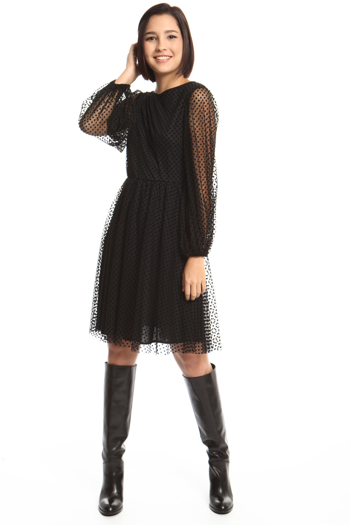 Flock print tulle dress Intrend Flock print tulle dress Intrend