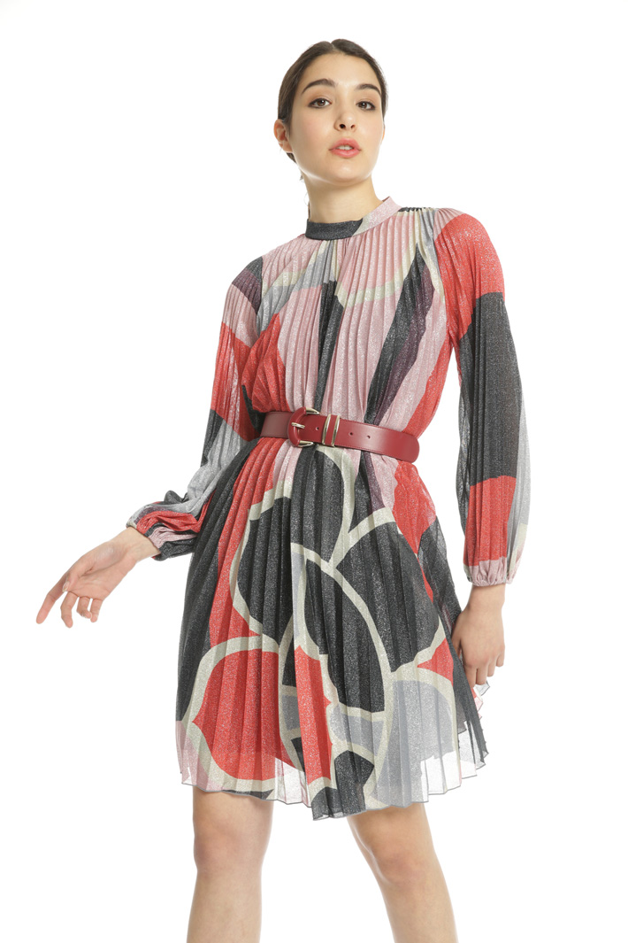 Pleated lurex jersey dress Intrend Pleated lurex jersey dress Intrend
