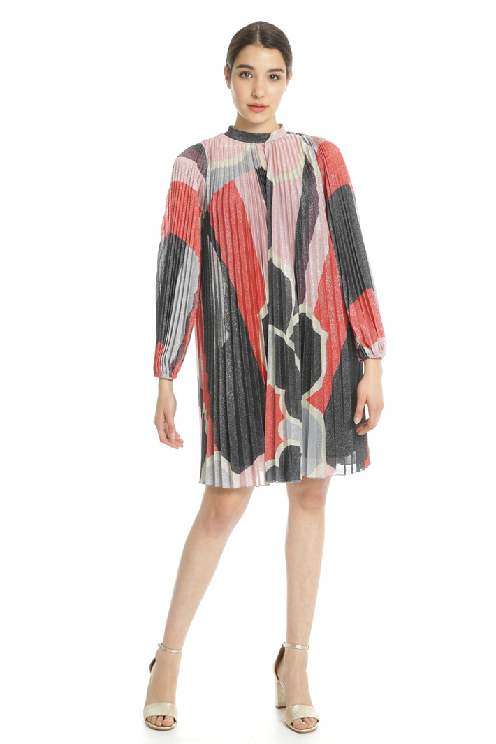 Pleated lurex jersey dress Intrend Pleated lurex jersey dress Intrend