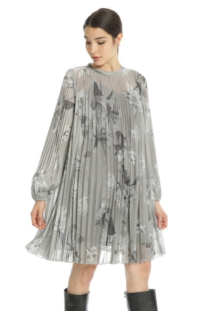 Pleated lurex jersey dress Intrend Pleated lurex jersey dress Intrend
