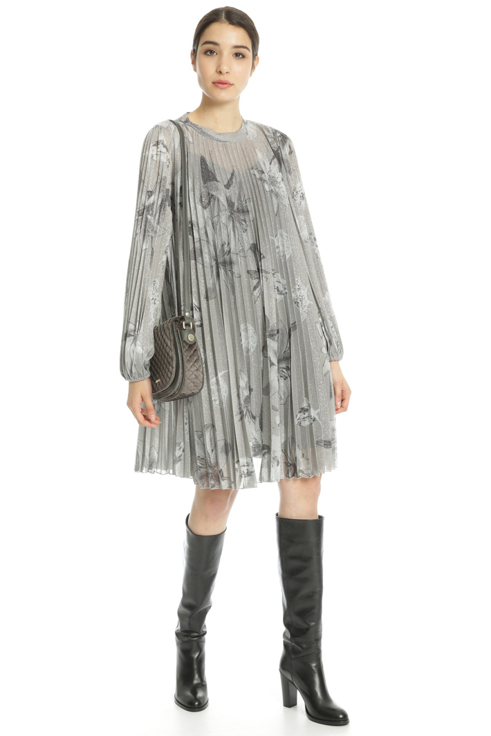 Pleated lurex jersey dress Intrend Pleated lurex jersey dress Intrend