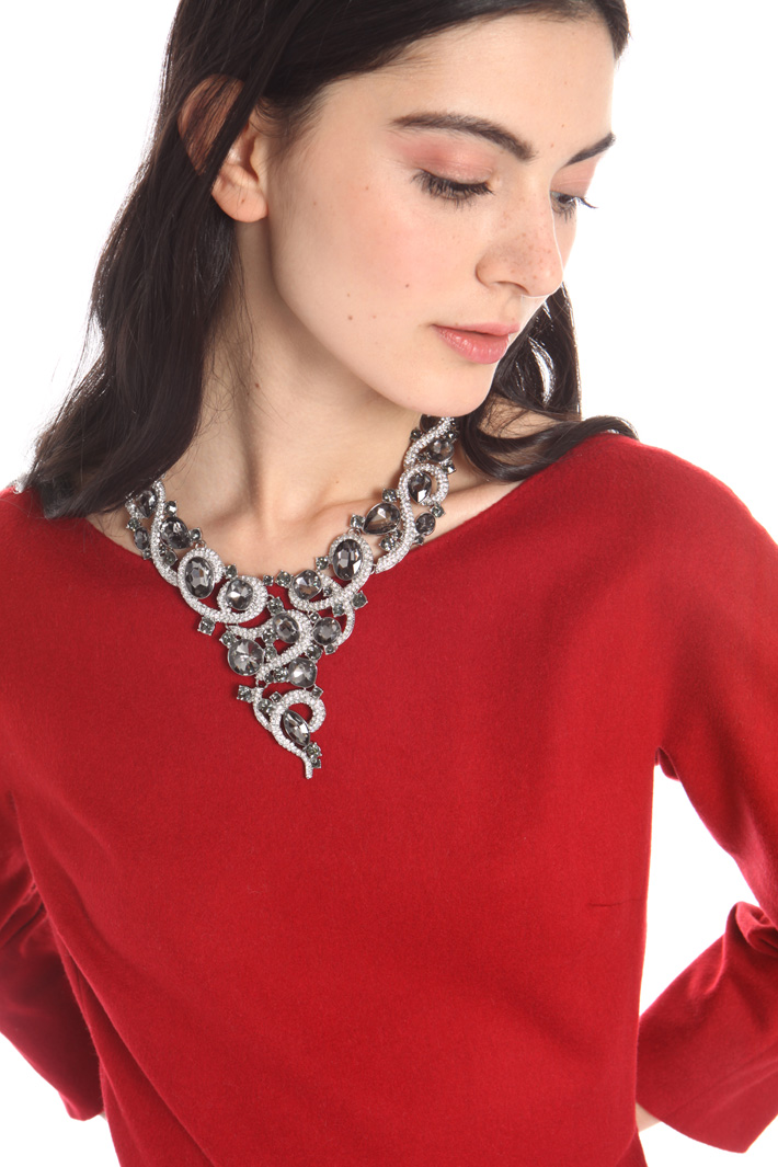 Necklace with rhinestones Intrend Necklace with rhinestones Intrend