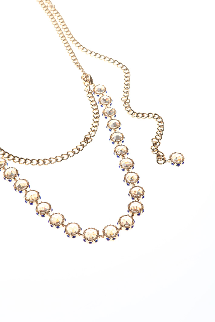 Metal necklace with crystals Intrend Metal necklace with crystals Intrend