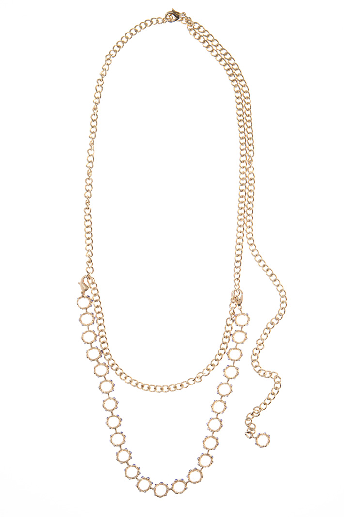 Metal necklace with crystals Intrend Metal necklace with crystals Intrend