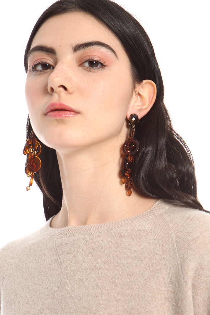 Drop earrings in resin Intrend Drop earrings in resin Intrend