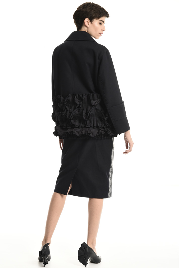 Cotton jacket with ruffles Intrend Cotton jacket with ruffles Intrend