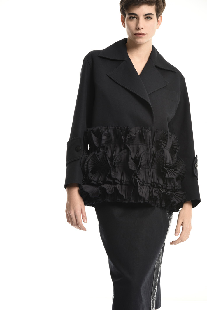 Cotton jacket with ruffles Intrend Cotton jacket with ruffles Intrend