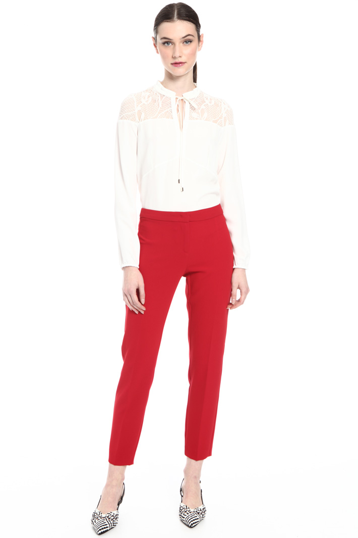 Cigarette crepe trousers Intrend Cigarette crepe trousers Intrend