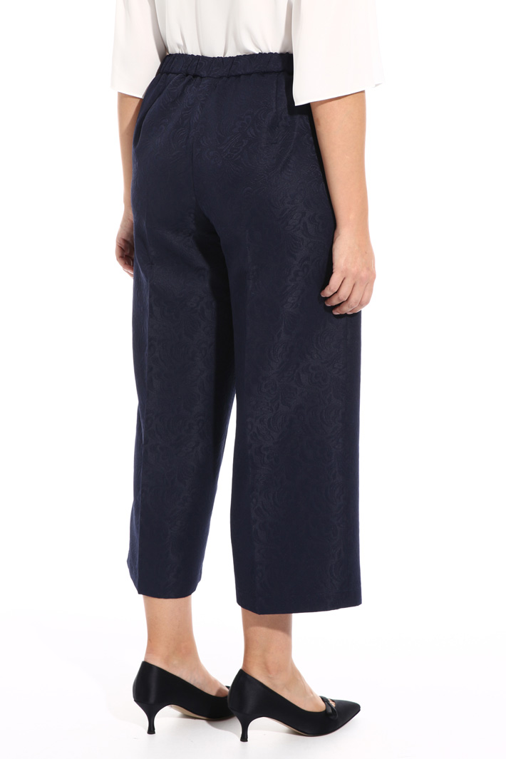 Cropped jacquard trousers Intrend Cropped jacquard trousers Intrend