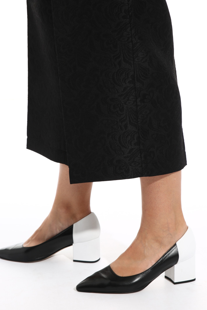 Cropped jacquard trousers Intrend Cropped jacquard trousers Intrend