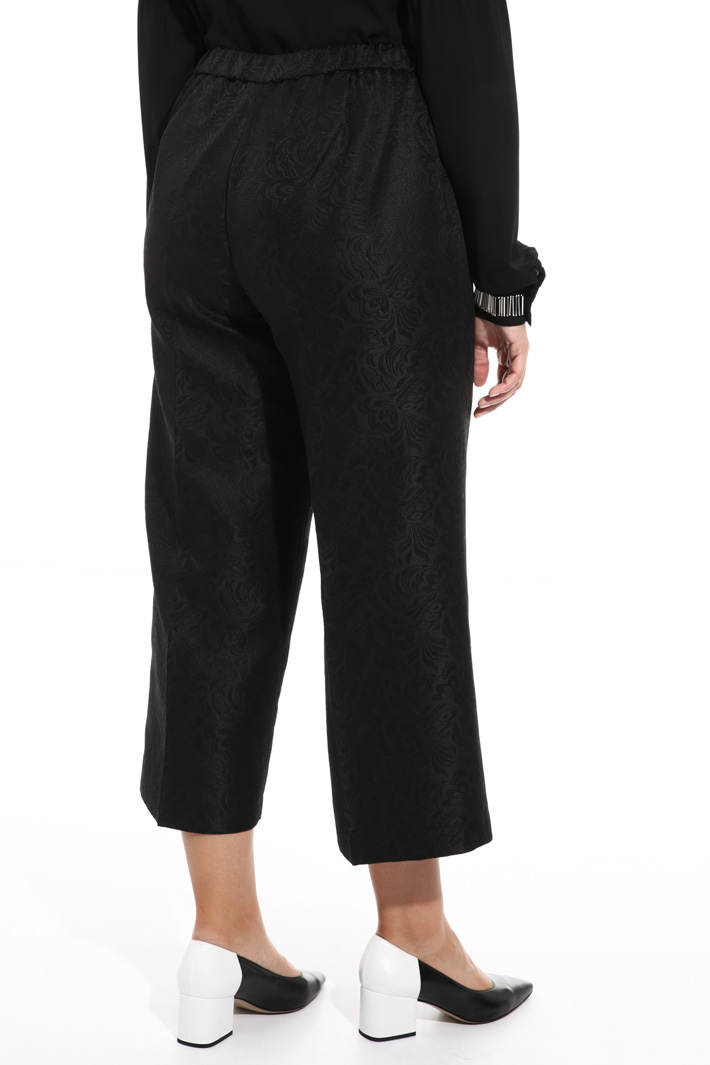Cropped jacquard trousers Intrend Cropped jacquard trousers Intrend