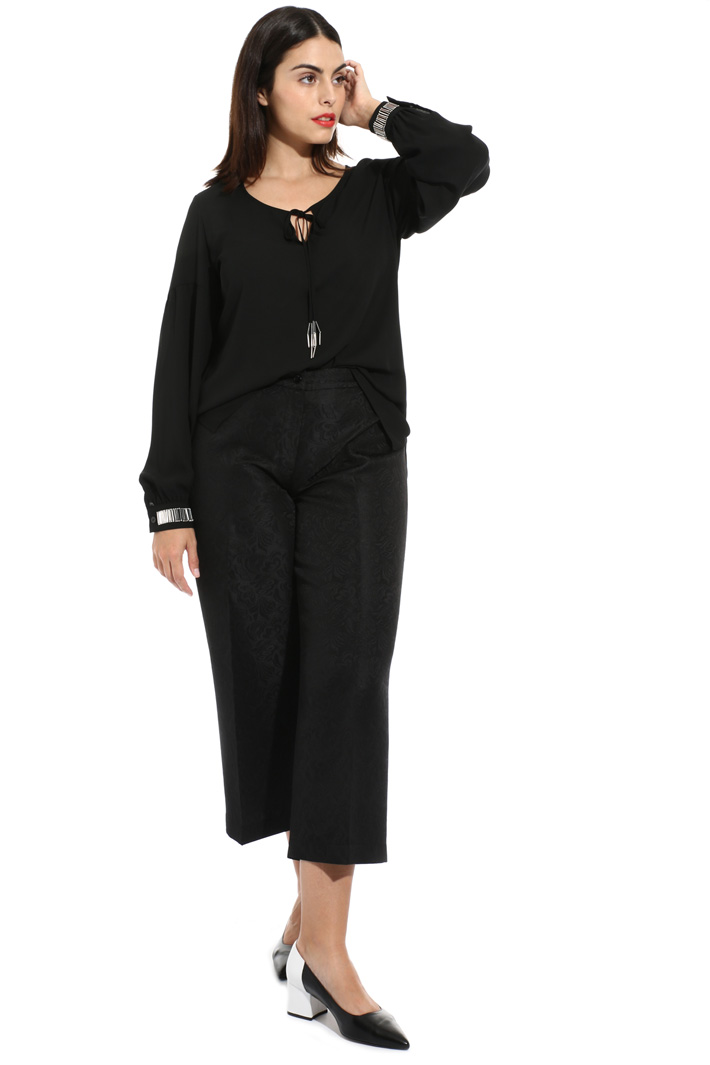 Cropped jacquard trousers Intrend Cropped jacquard trousers Intrend