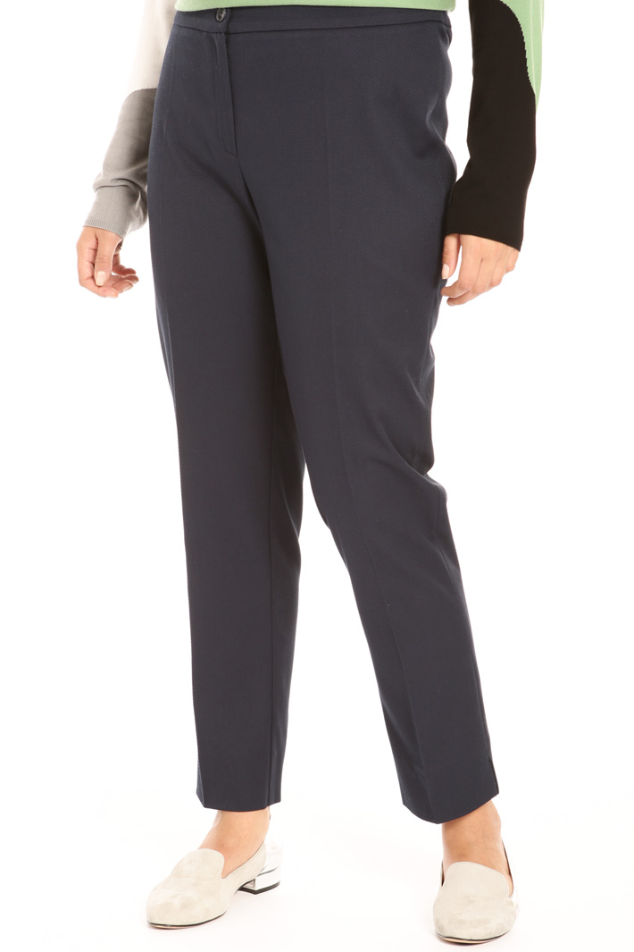 Piqué cotton trousers Intrend Piqué cotton trousers Intrend