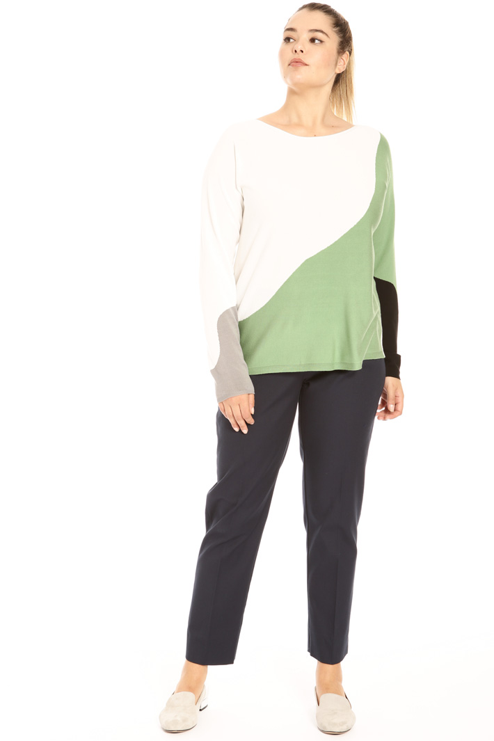 Piqué cotton trousers Intrend Piqué cotton trousers Intrend