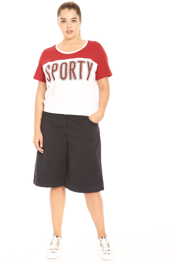 Short trousers in pure cotton Intrend Short trousers in pure cotton Intrend