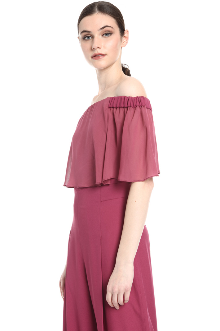 Enver satin suit with ruffles Intrend Enver satin suit with ruffles Intrend