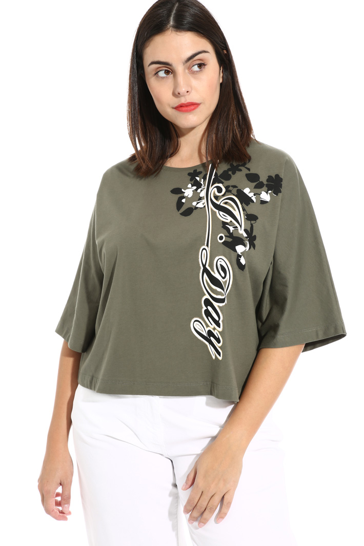 Cropped T-shirt in jersey Intrend Cropped T-shirt in jersey Intrend