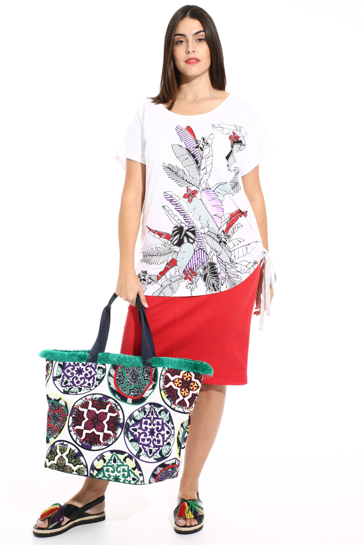 Maxi T-shirt in pure cotton Intrend Maxi T-shirt in pure cotton Intrend