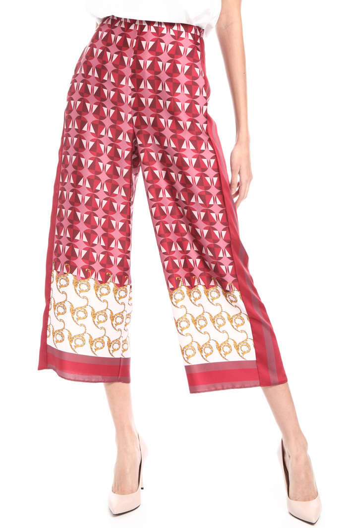 Printed twill trousers Intrend Printed twill trousers Intrend