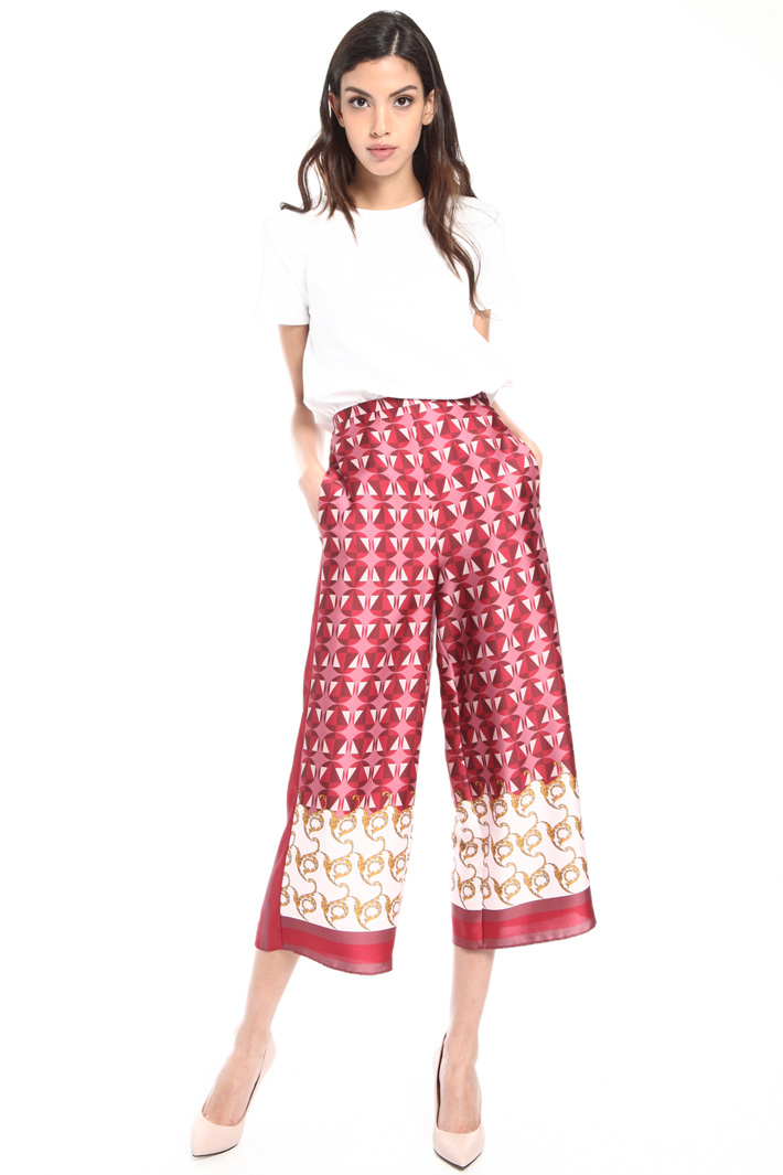 Printed twill trousers Intrend Printed twill trousers Intrend