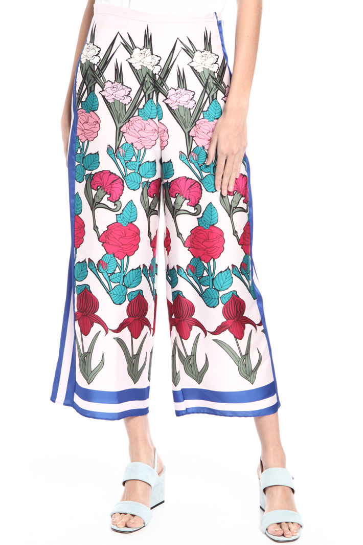 Printed twill trousers Intrend Printed twill trousers Intrend