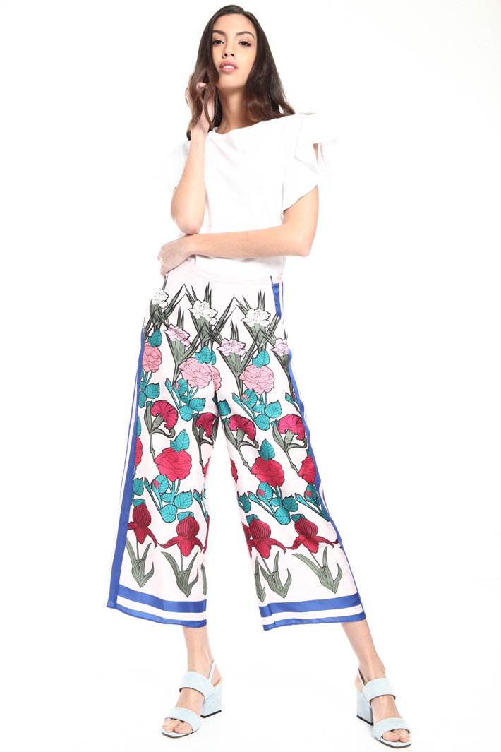 Printed twill trousers Intrend Printed twill trousers Intrend