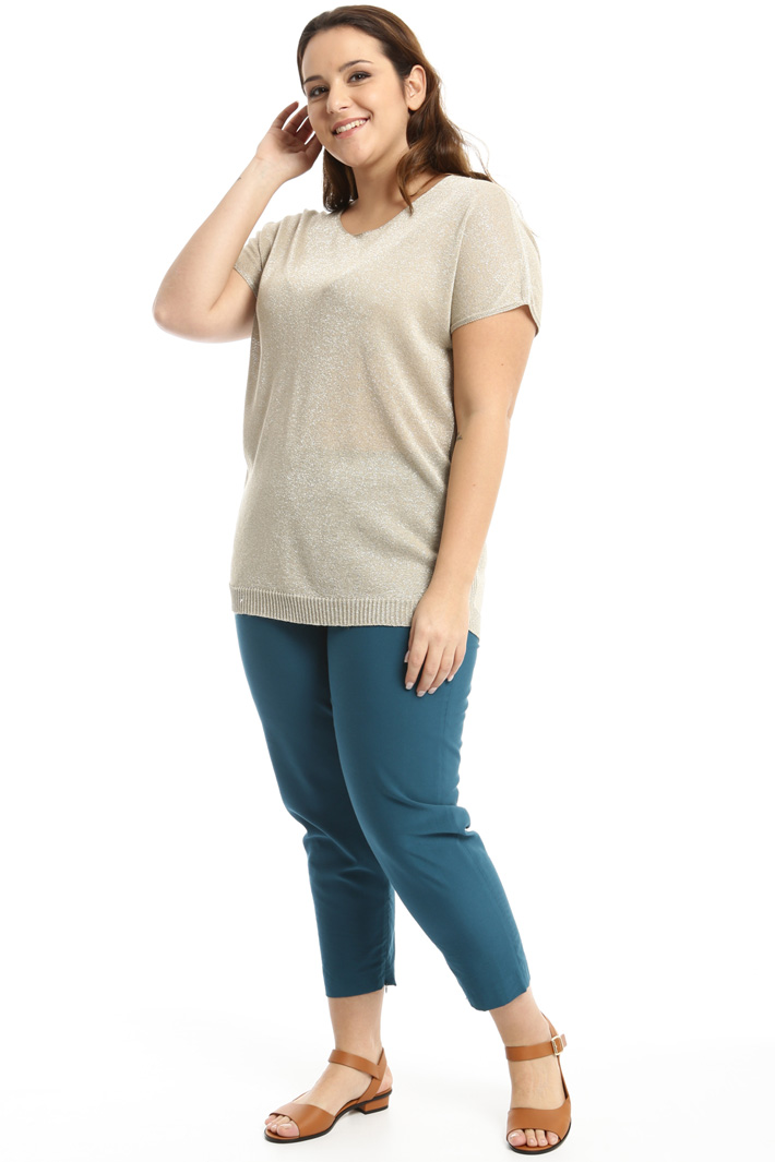 Cropped twill trousers Intrend Cropped twill trousers Intrend