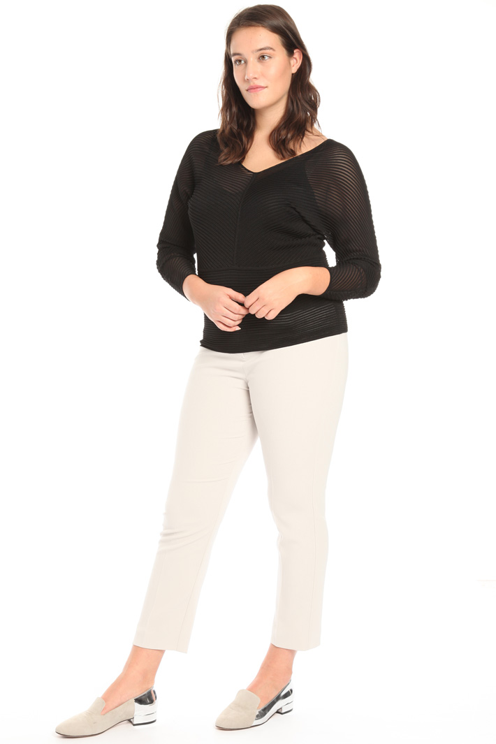 Ribbed viscose sweater Intrend Ribbed viscose sweater Intrend