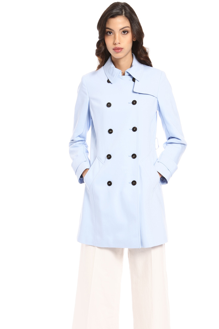 Double-breasted cotton trench Intrend Double-breasted cotton trench Intrend