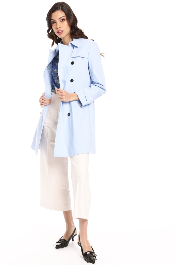 Double-breasted cotton trench Intrend Double-breasted cotton trench Intrend