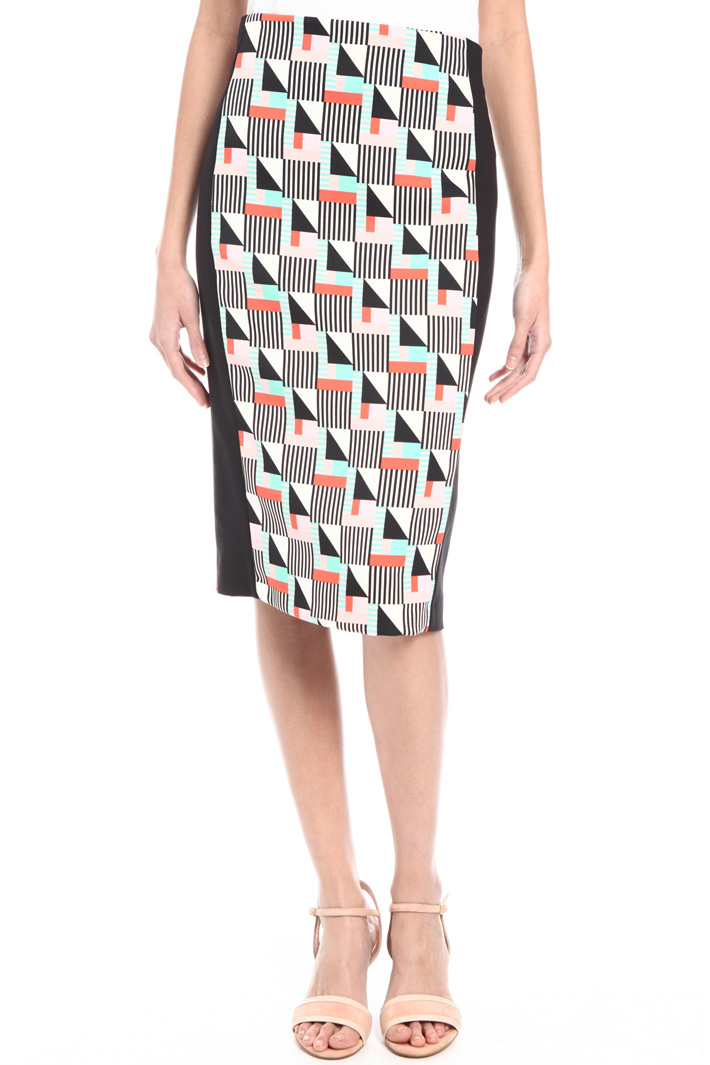 Printed sheath skirt Intrend Printed sheath skirt Intrend