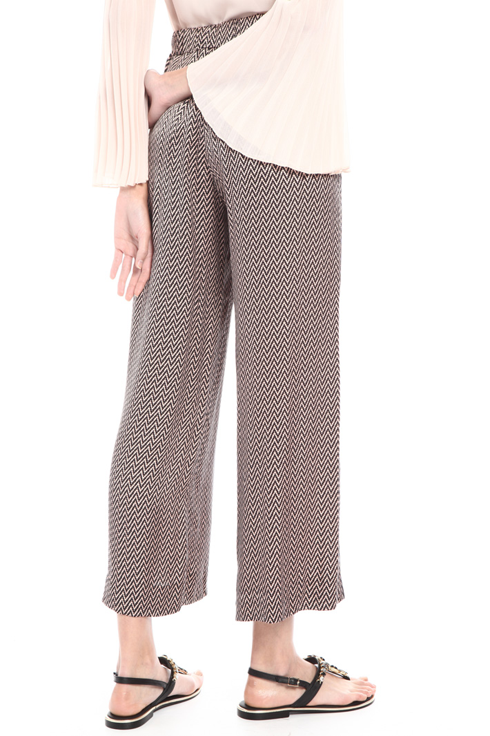 Printed satin trousers Intrend Printed satin trousers Intrend
