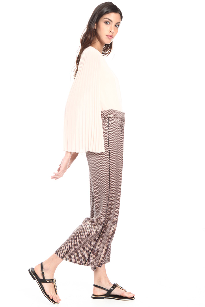 Printed satin trousers Intrend Printed satin trousers Intrend