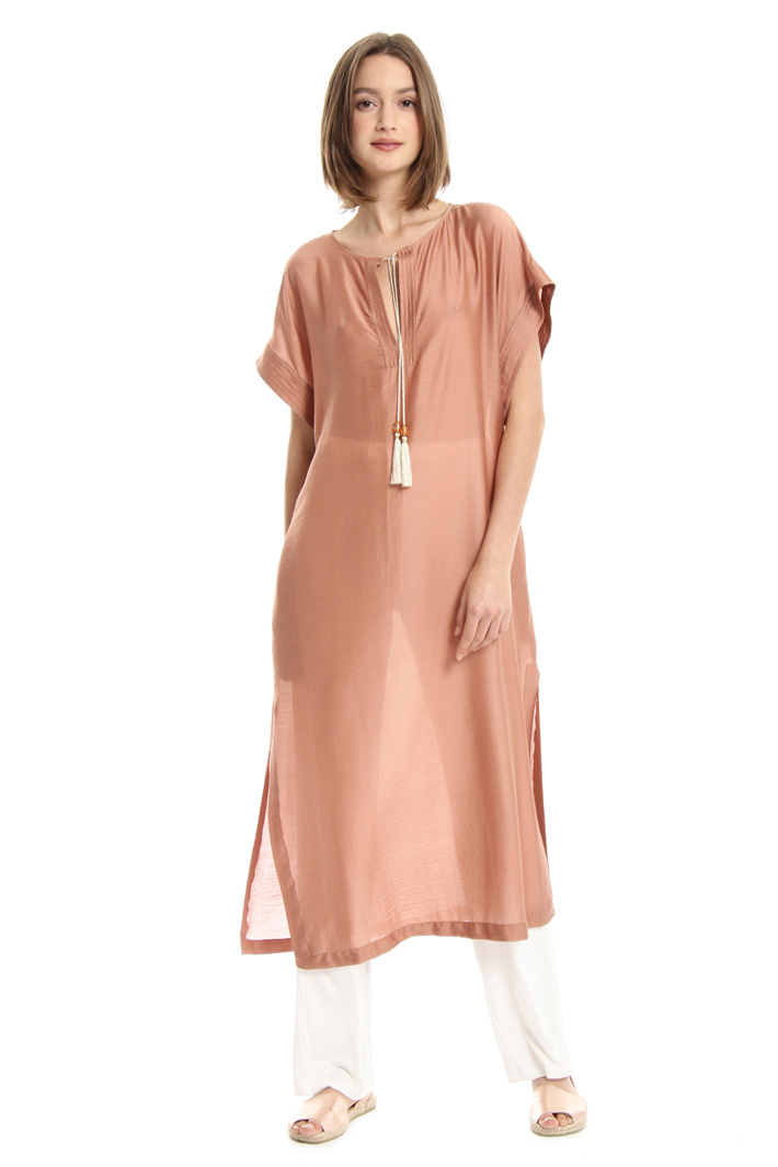 Silk tunic with tassels Intrend Silk tunic with tassels Intrend