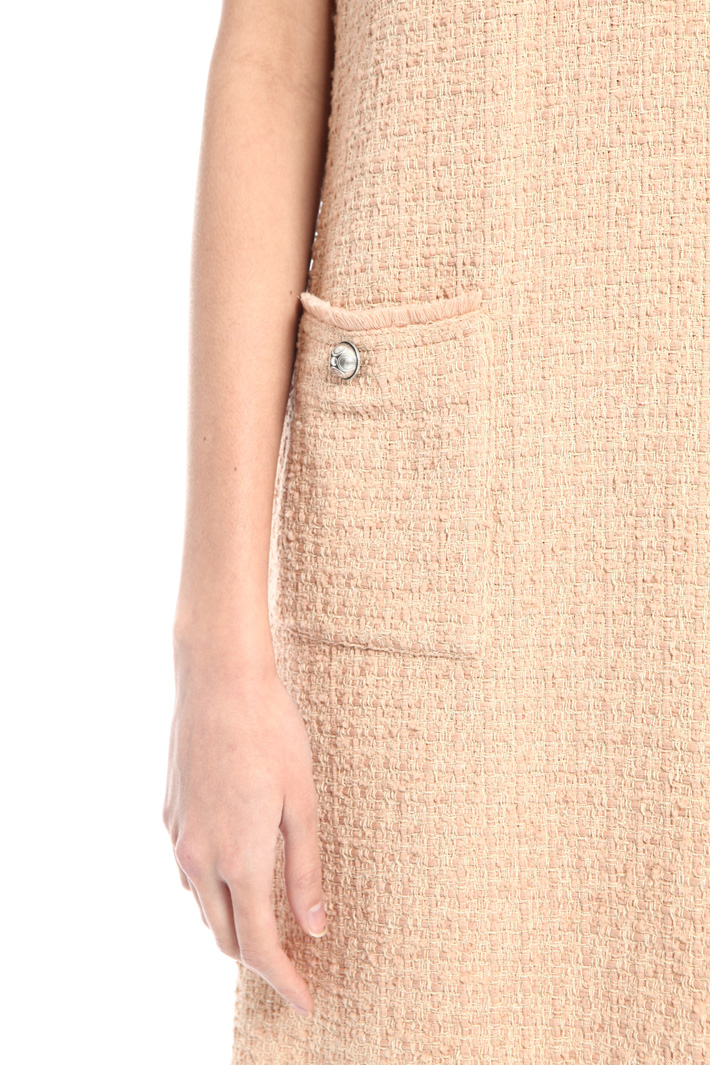 Front pocket bouclé dress Intrend Front pocket bouclé dress Intrend
