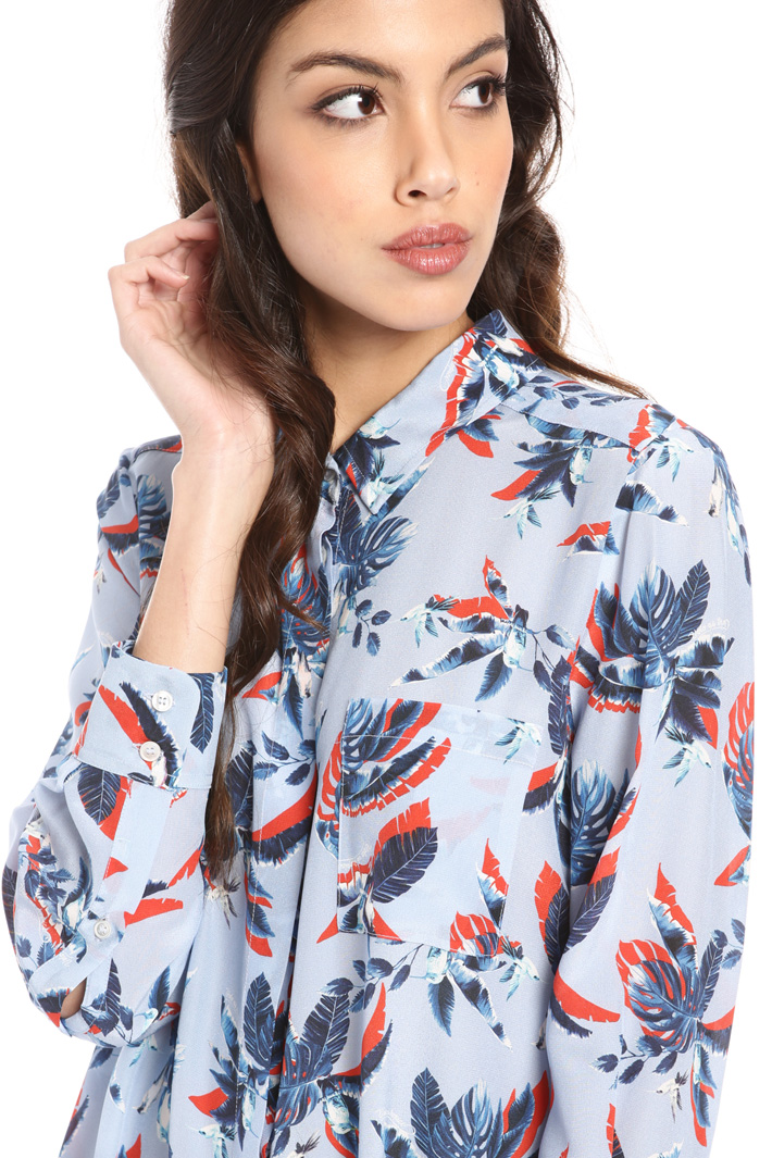 Chest pocket chemisier dress Intrend Chest pocket chemisier dress Intrend