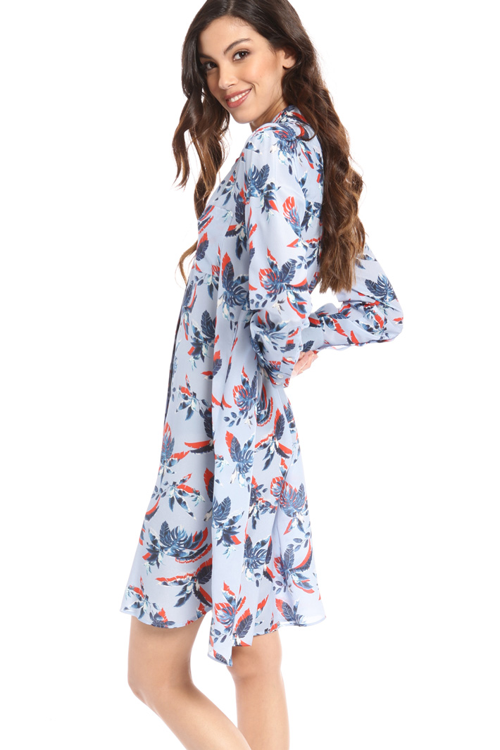 Chest pocket chemisier dress Intrend Chest pocket chemisier dress Intrend