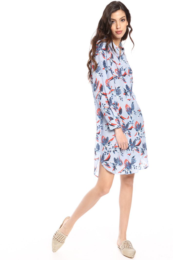 Chest pocket chemisier dress Intrend Chest pocket chemisier dress Intrend