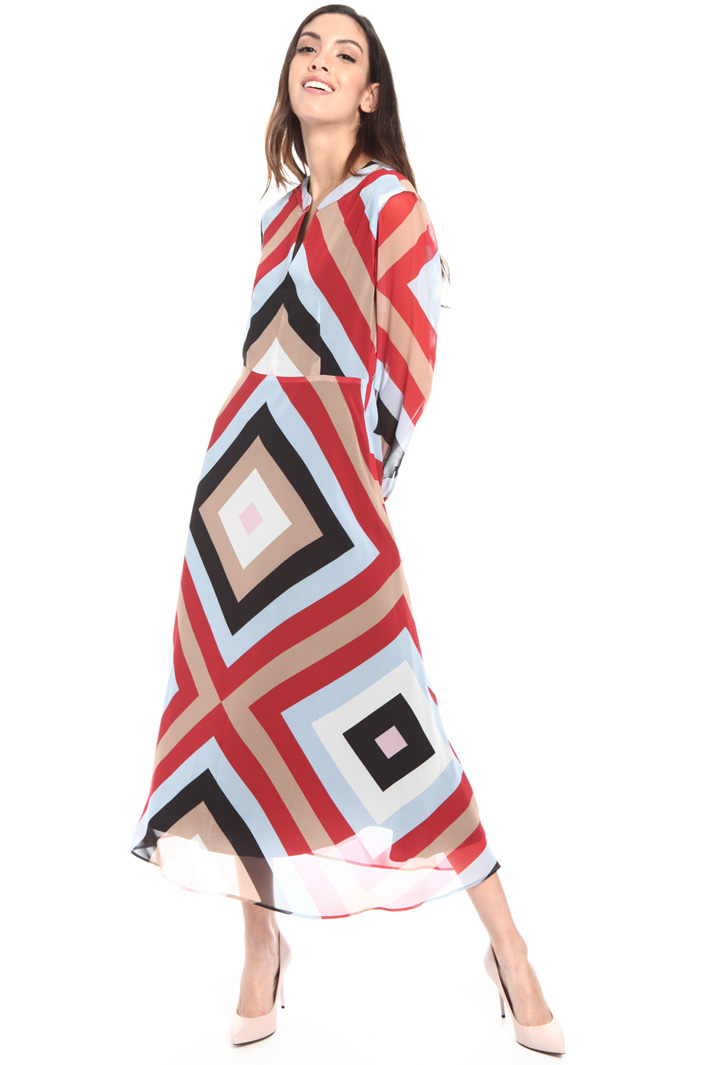 Geometrical pattern midi dress Intrend Geometrical pattern midi dress Intrend