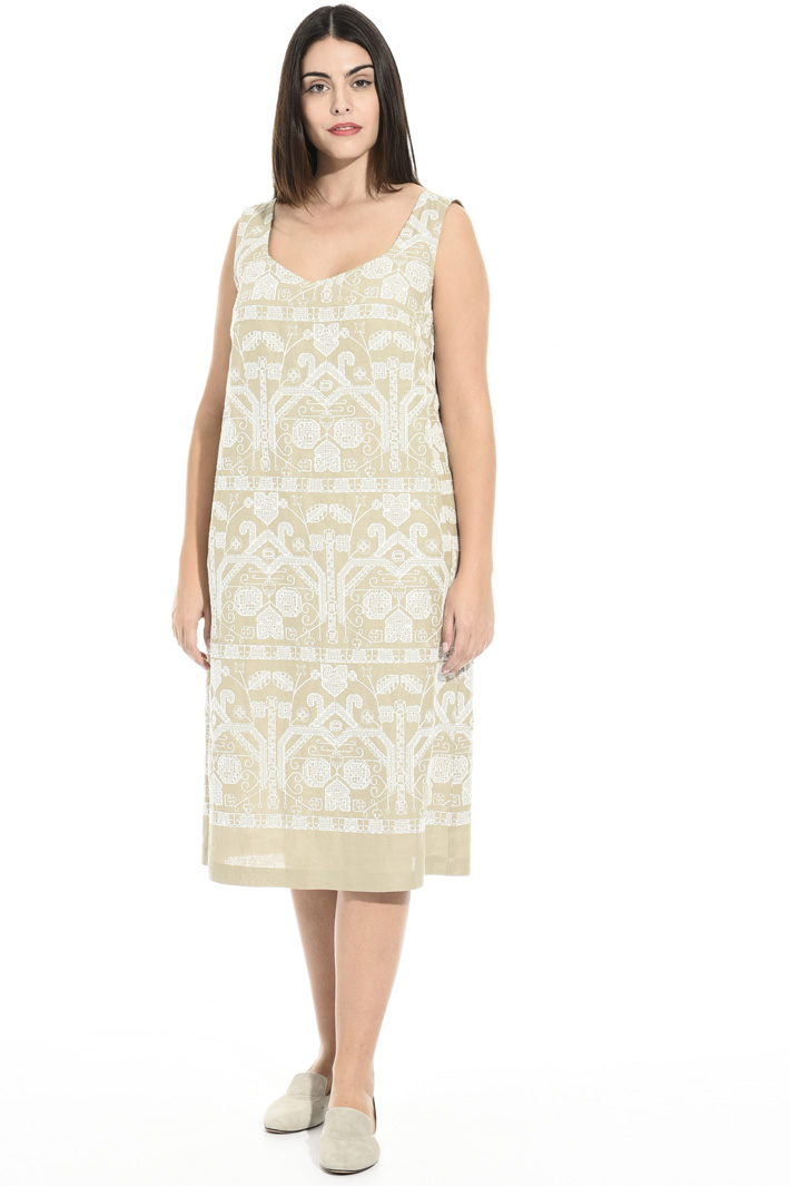 Embroidered linen dress Intrend Embroidered linen dress Intrend