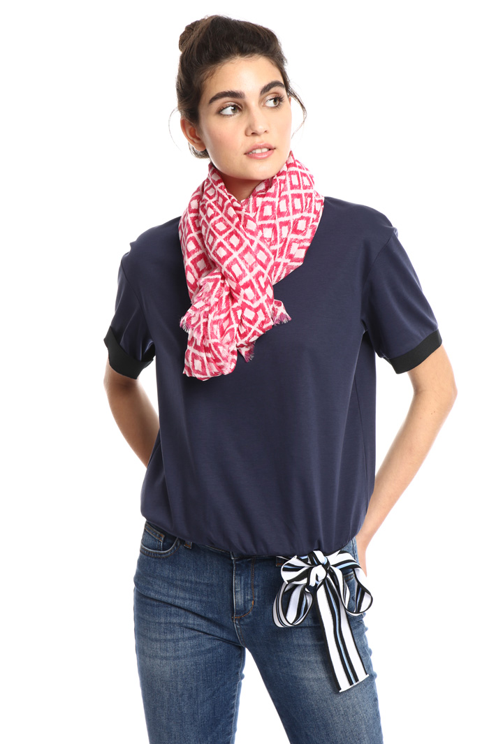 Silk and cotton foulard Intrend Silk and cotton foulard Intrend