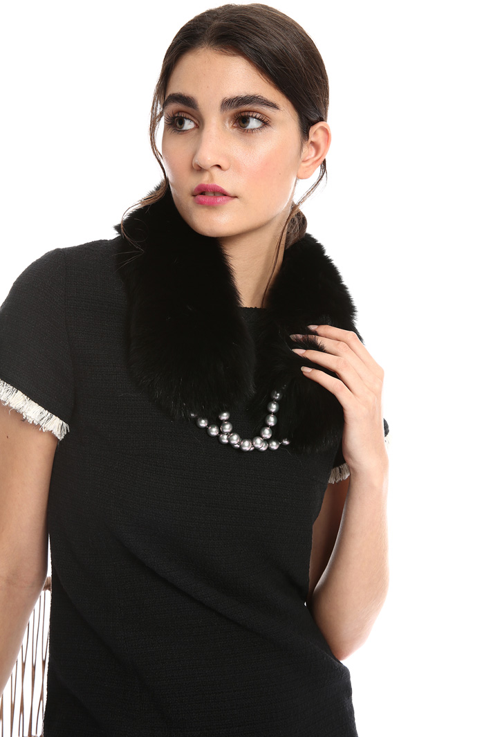 Fox collar with pearls Intrend Fox collar with pearls Intrend