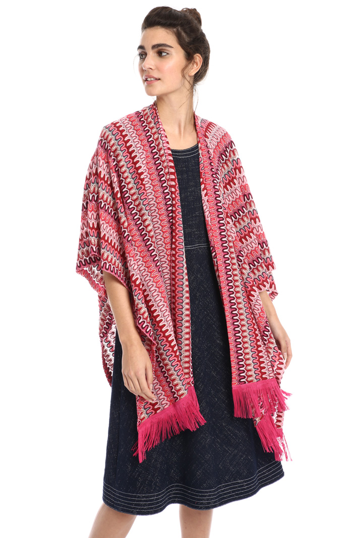 Jersey and cotton poncho Intrend Jersey and cotton poncho Intrend