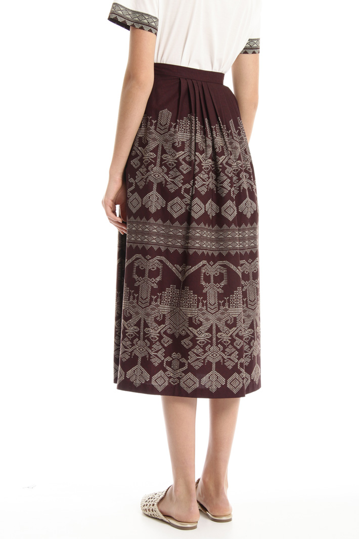 Printed skirt with pockets Intrend Printed skirt with pockets Intrend