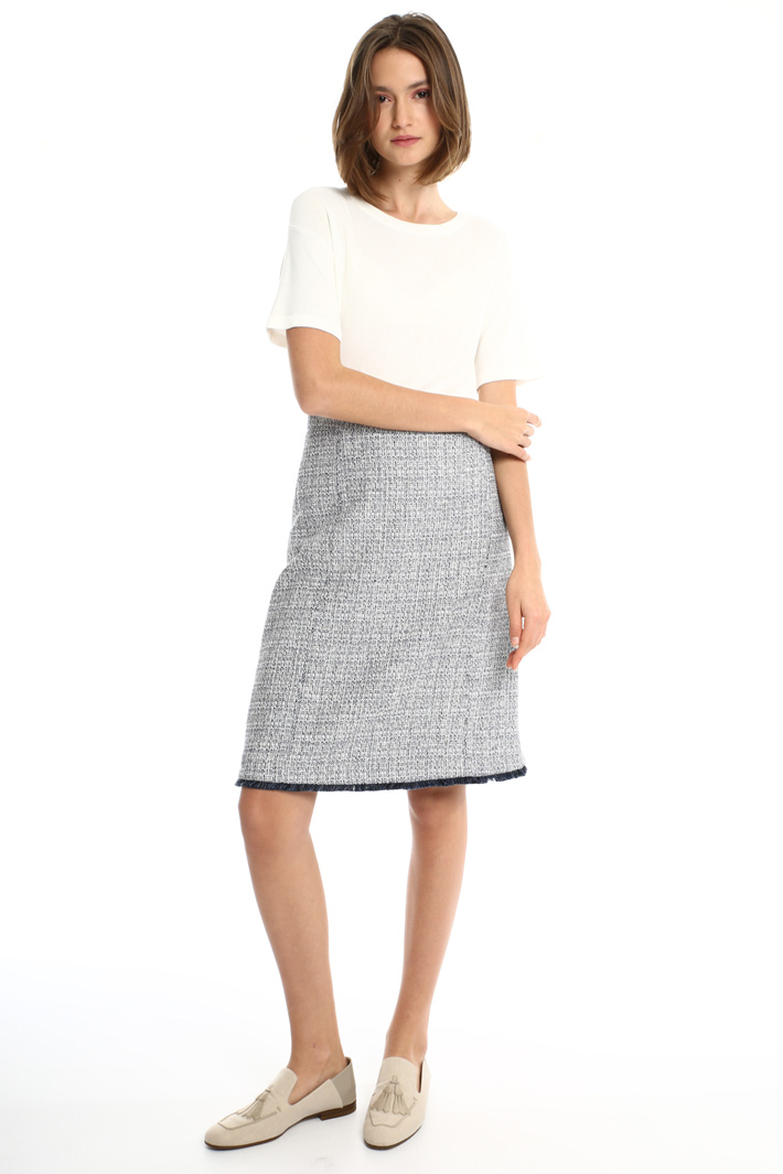 Knit-effect cotton skirt Intrend Knit-effect cotton skirt Intrend