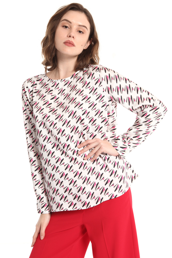 Printed twill blouse Intrend Printed twill blouse Intrend