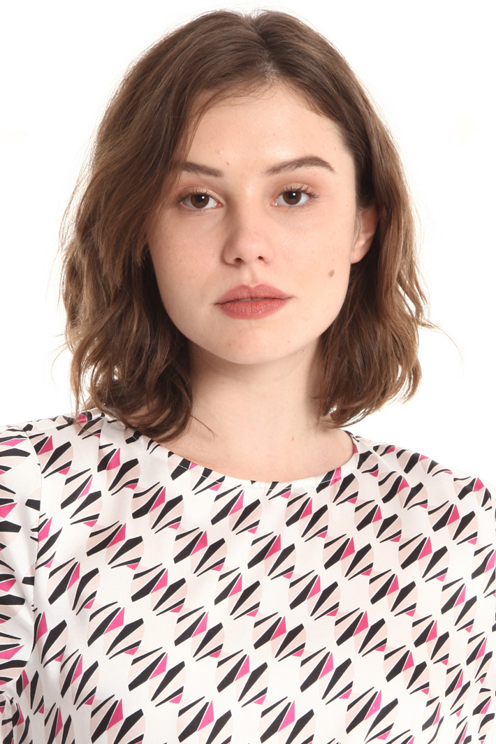 Printed twill blouse Intrend Printed twill blouse Intrend
