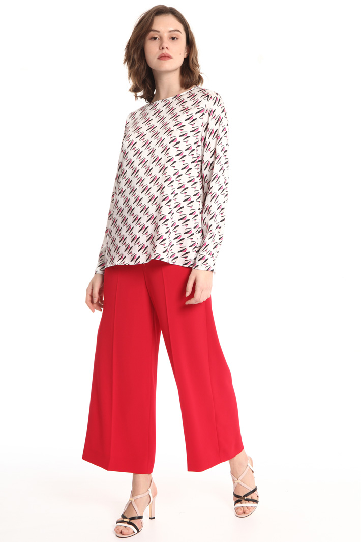 Printed twill blouse Intrend Printed twill blouse Intrend
