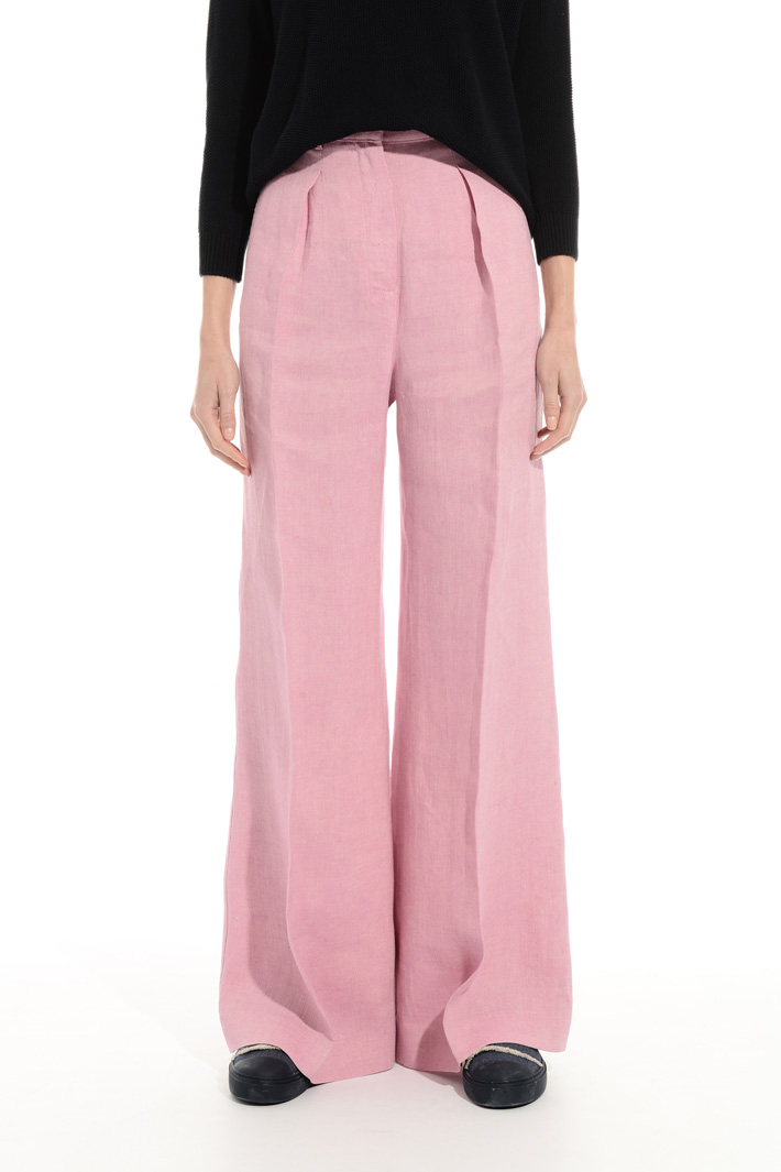 Linen palazzo trousers Intrend Linen palazzo trousers Intrend
