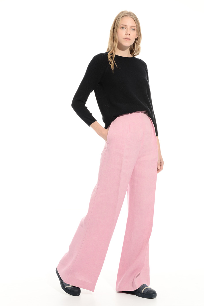 Linen palazzo trousers Intrend Linen palazzo trousers Intrend